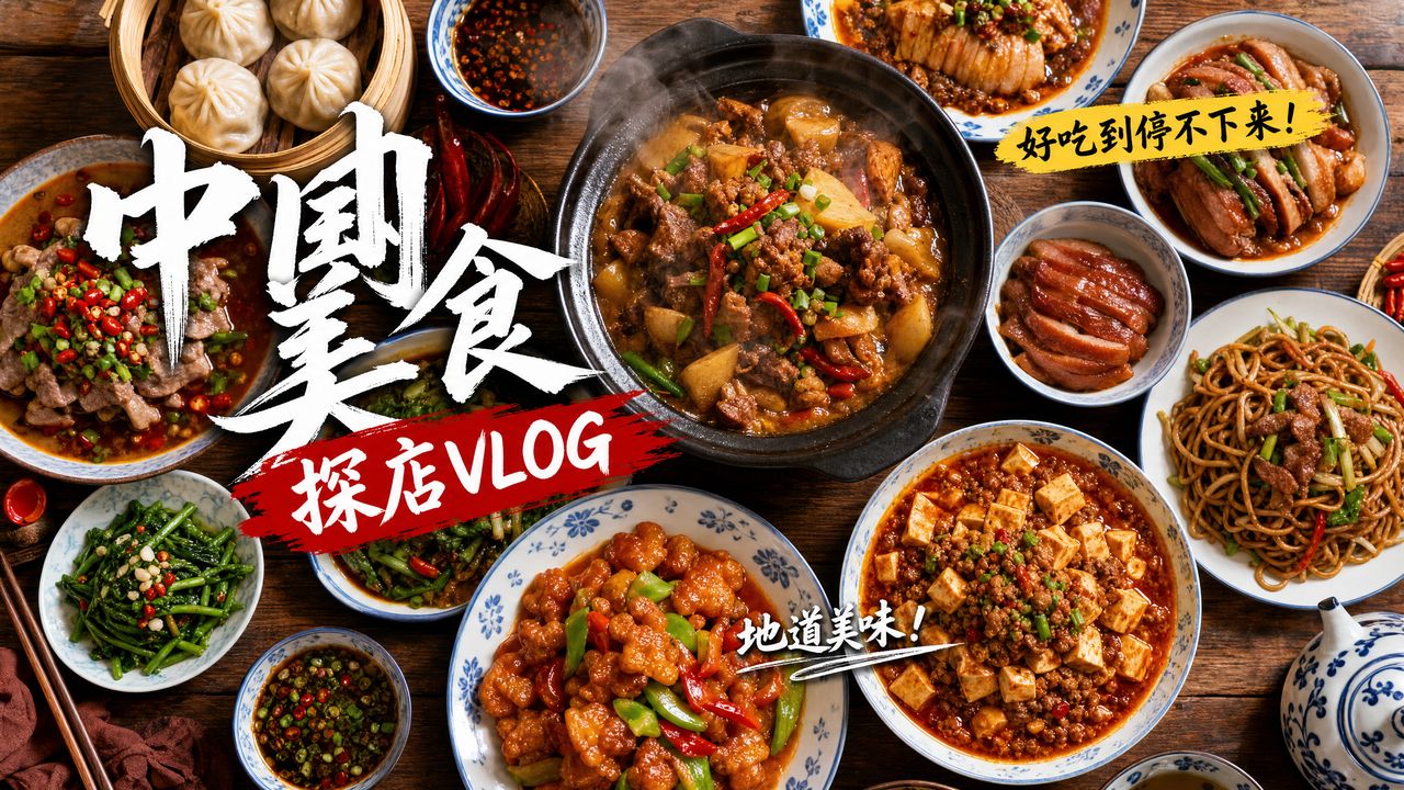 抖音揭秘 【抖音揭秘】中国美食探店视频：地道美味好吃到停不下来！